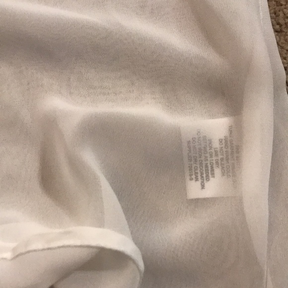 Liz Claiborne sheer white top size PXL - Picture 3 of 6